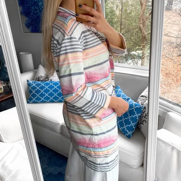 🌷 ALBA MODA WHITE MULTI STRIPE SPRING JACKET!