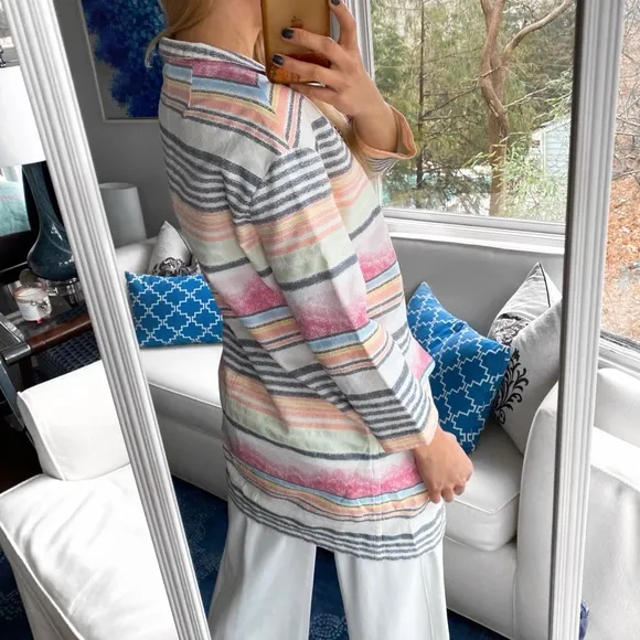 🌷 ALBA MODA WHITE MULTI STRIPE SPRING JACKET!