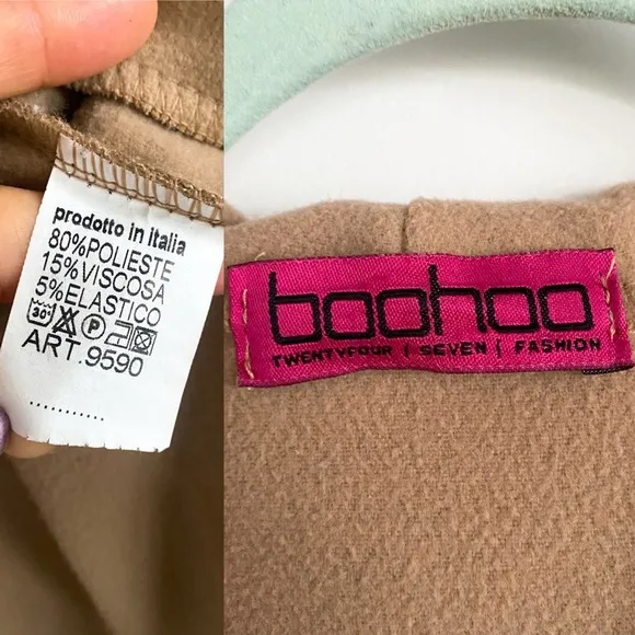 🍂 BOOHOO TAN WOVEN CLASSIC COAT!