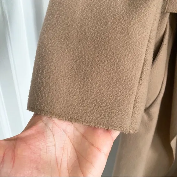 🍂 BOOHOO TAN WOVEN CLASSIC COAT!
