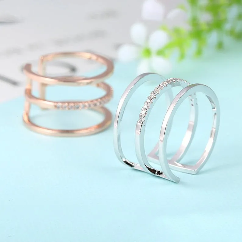 0.25ct Round Moissanite Engagement Band, white Gold Unique Stackable wedding Band, anniversary gift For Women, Antique diamond band ring