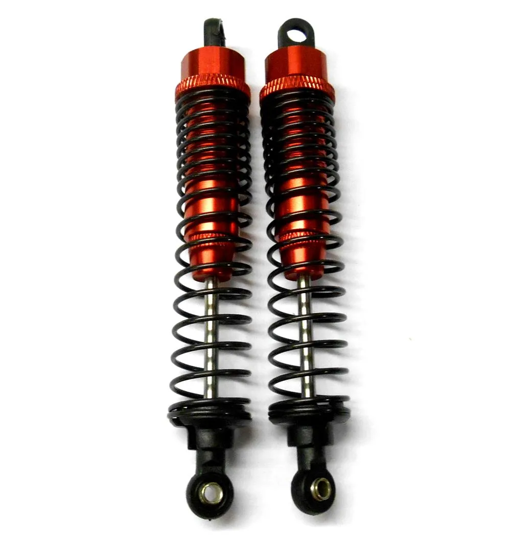 108004R 1/10 Scale RC Alloy Adjustable Shock Absorber Damper x 2 Red 100mm