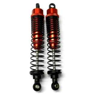 108004R 1/10 Scale RC Alloy Adjustable Shock Absorber Damper x 2 Red 100mm