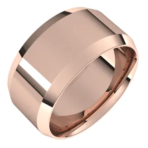 10K Rose 10 mm Beveled Edge Comfort Fit Light Band