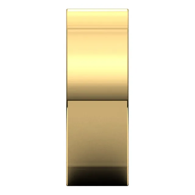 10K Yellow Gold 7 mm Square Comfort Fit Wedding Band