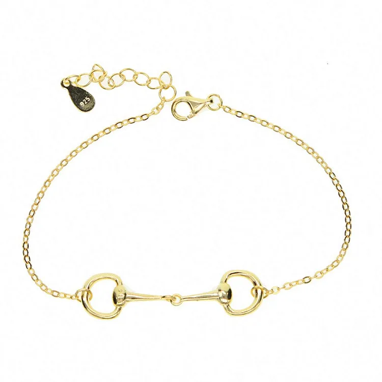 18K Gold Snaffle Bracelet