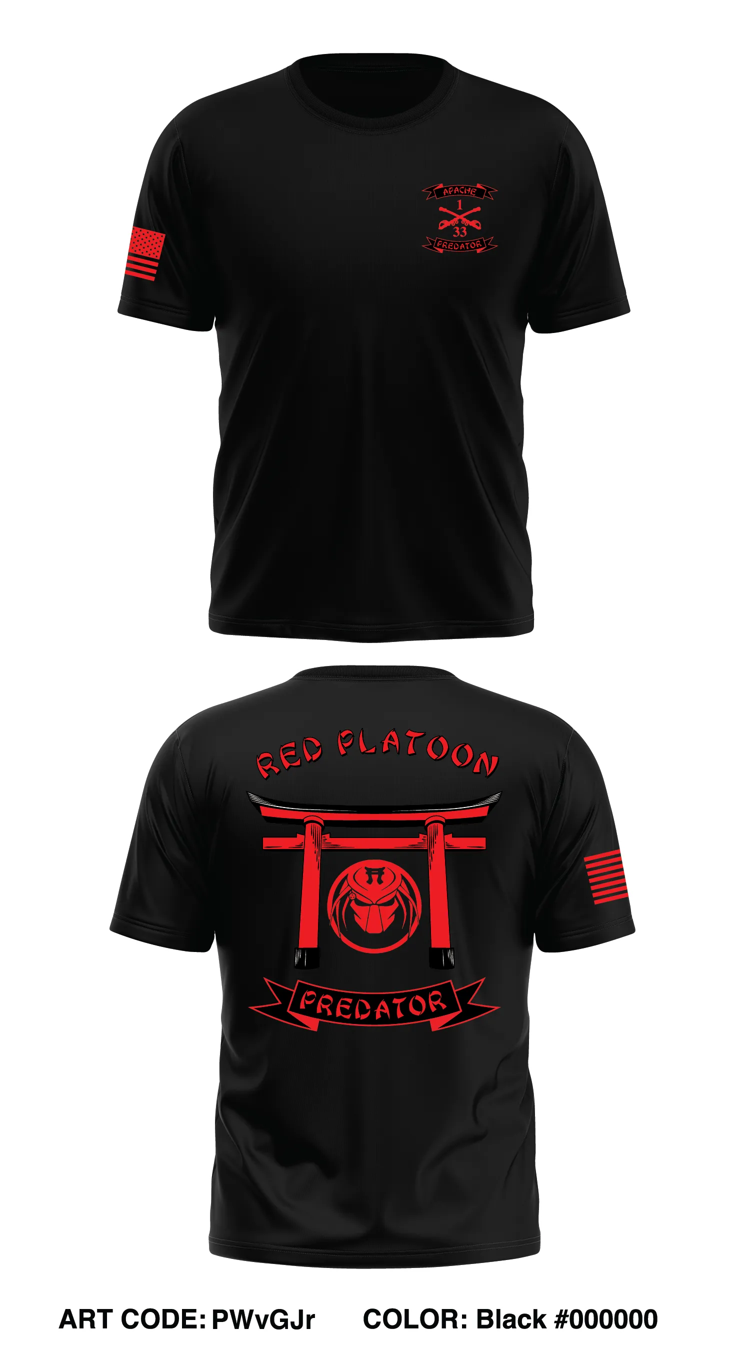 1st PLT, Apache Troop, 1-33 CAV Store 1 Core Men's SS Performance Tee - PWvGJr