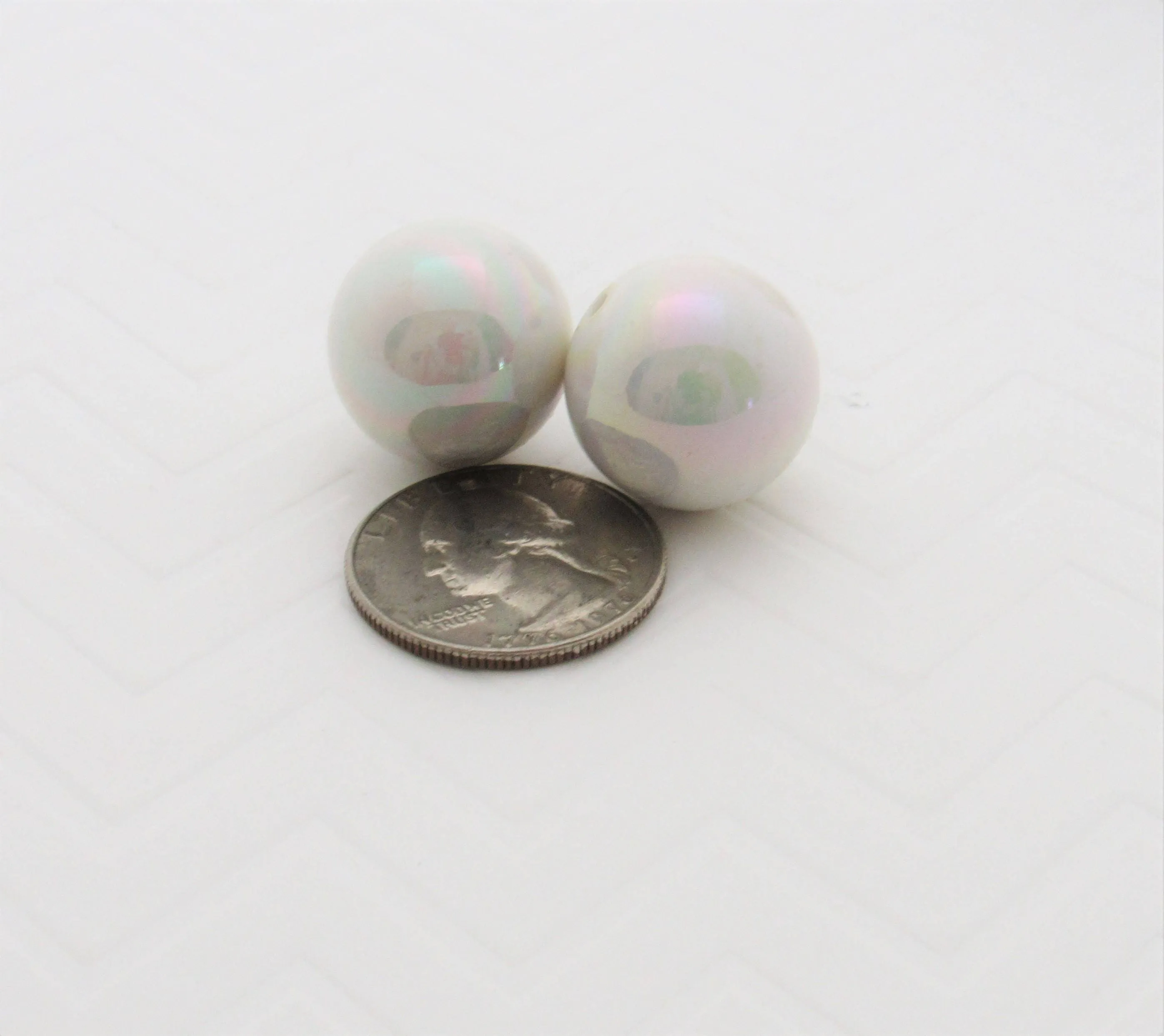 20mm White AB Bubblegum Beads, Chunky Bubblegum Beads, Gumball Beads, Acrylic Beads, Fairy Kawaii Bead Chunky Bubblegum Bead Chunky Bead