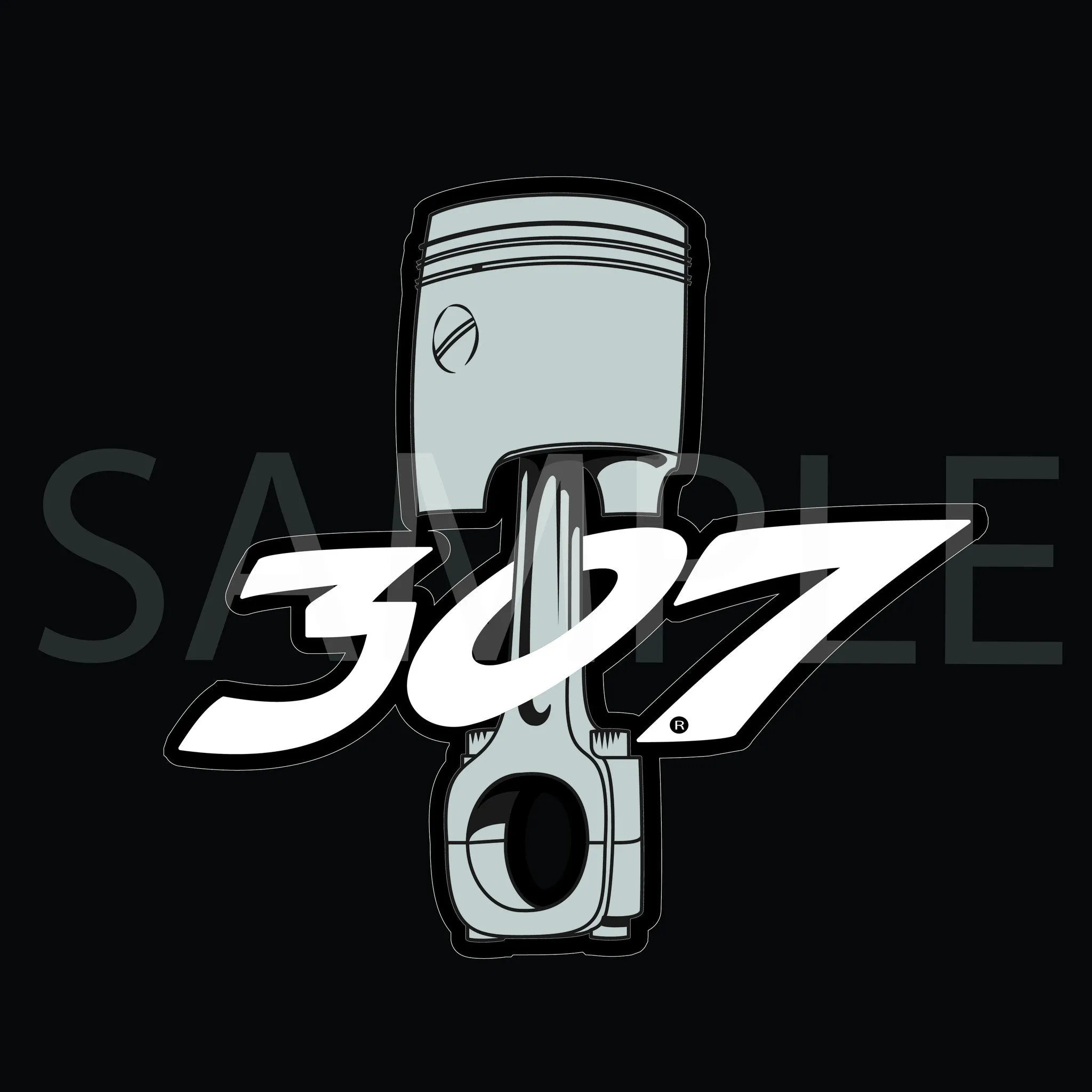307 Piston Decal