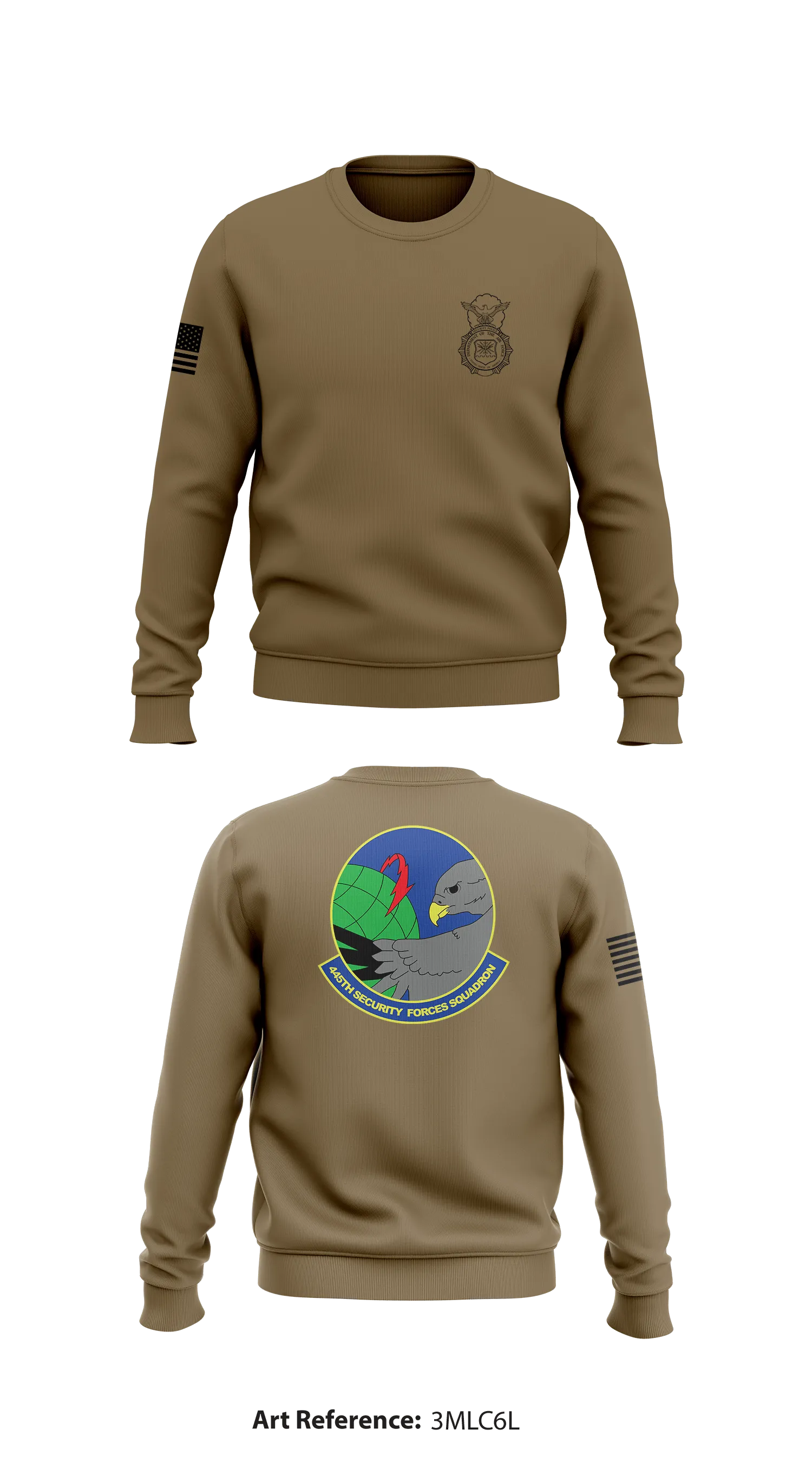 445th SFS WPAFB Store 1 Core Men's Crewneck Performance Sweatshirt - 3MLC6J