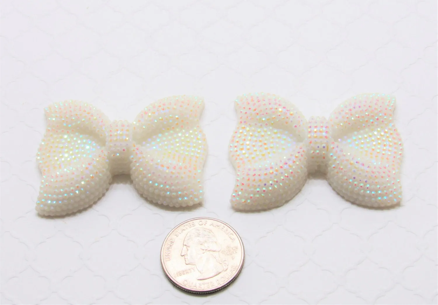 54mm White Rhinestone Bubblegum Bow bead, 1ct for .99 Bow Bead, Chunky Bow, Bubblegum Rhinestone Bead, Chunky Necklace Bow Bead, Bead Supply