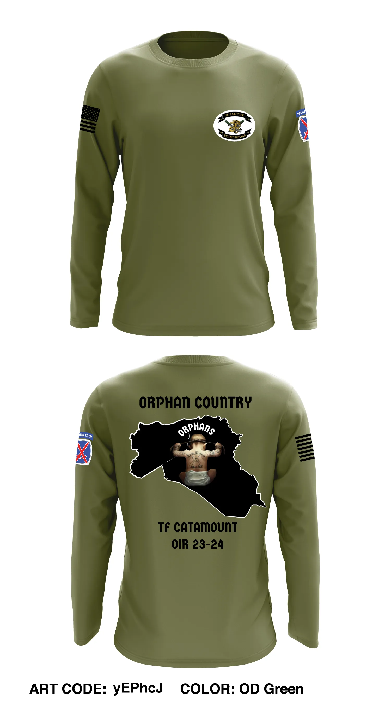 A Co 2-14 3rd Platoon Core Men's LS Performance Tee - yEPhcJ