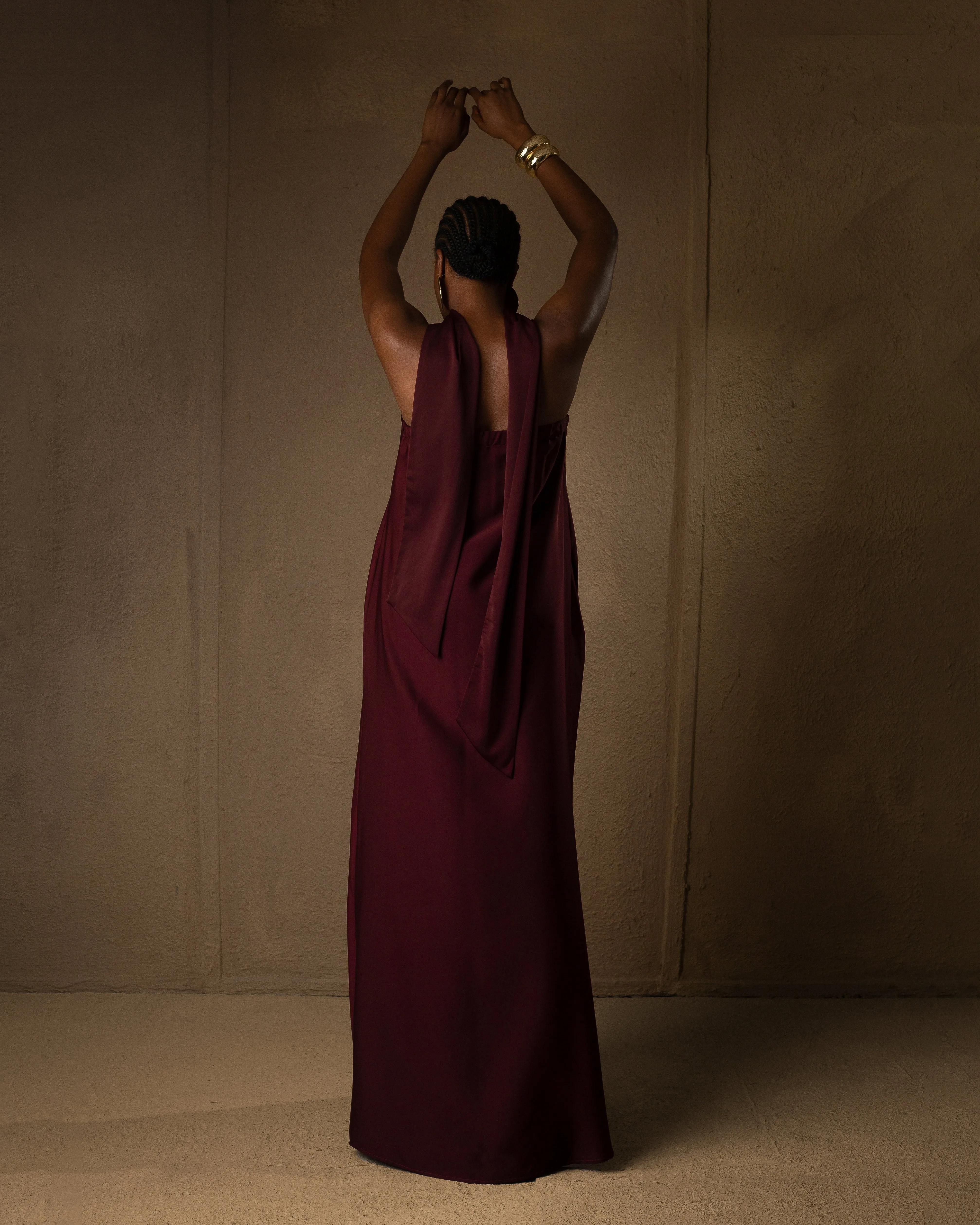 A Line Dress Bordeaux