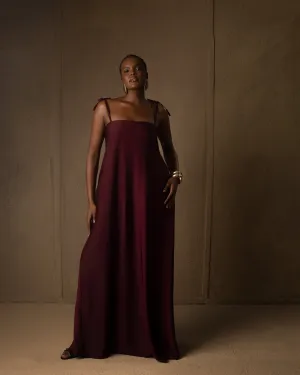 A Line Dress Bordeaux