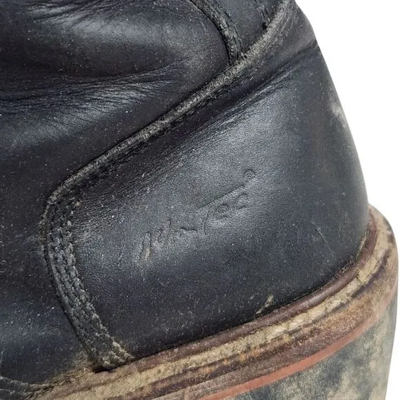 Ad Tec Boots Mens Size 8 M Black Lace Up Fringe Vintage
