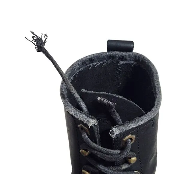 Ad Tec Boots Mens Size 8 M Black Lace Up Fringe Vintage