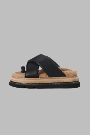 ALIAS MAE VENGA  - BLACK LEATHER/SHEARLING