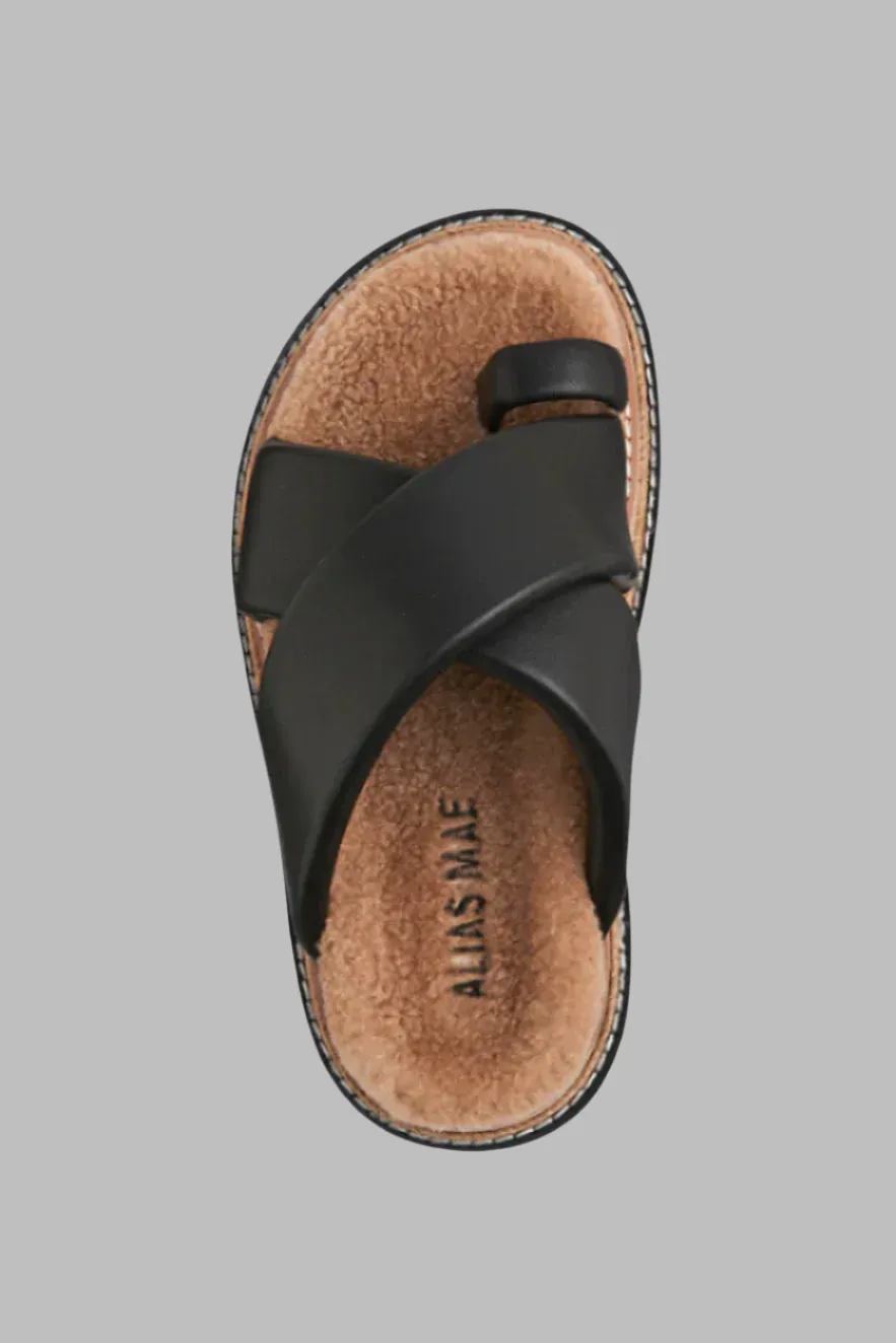 ALIAS MAE VENGA  - BLACK LEATHER/SHEARLING