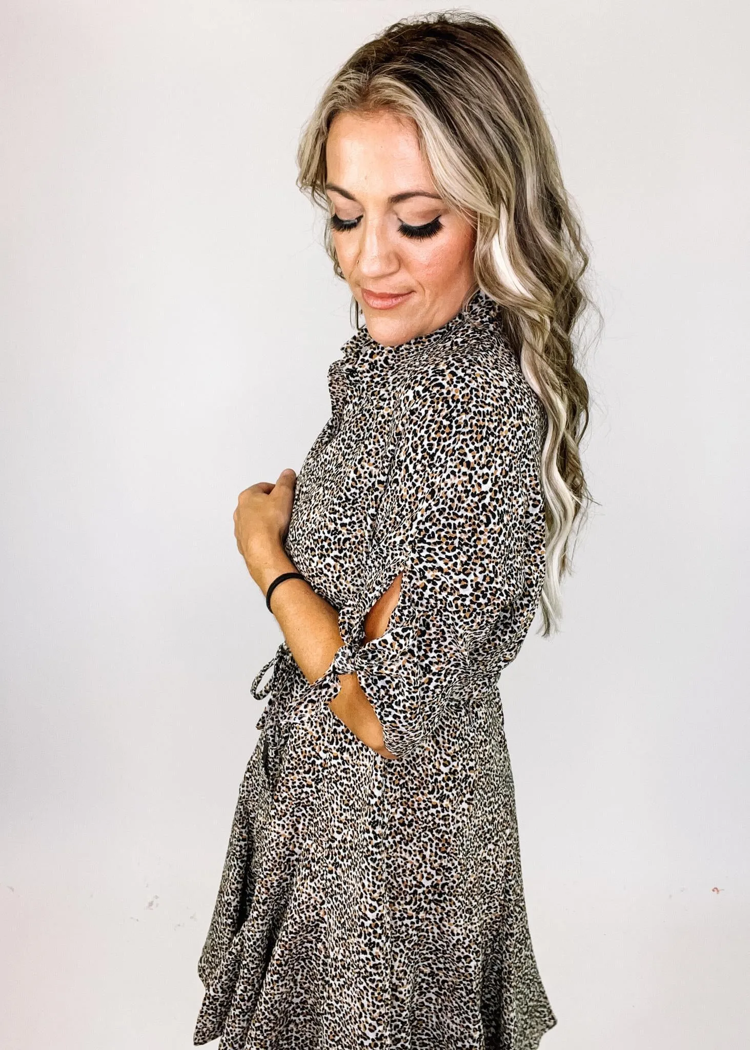 Animal Print Flared Mini Dress