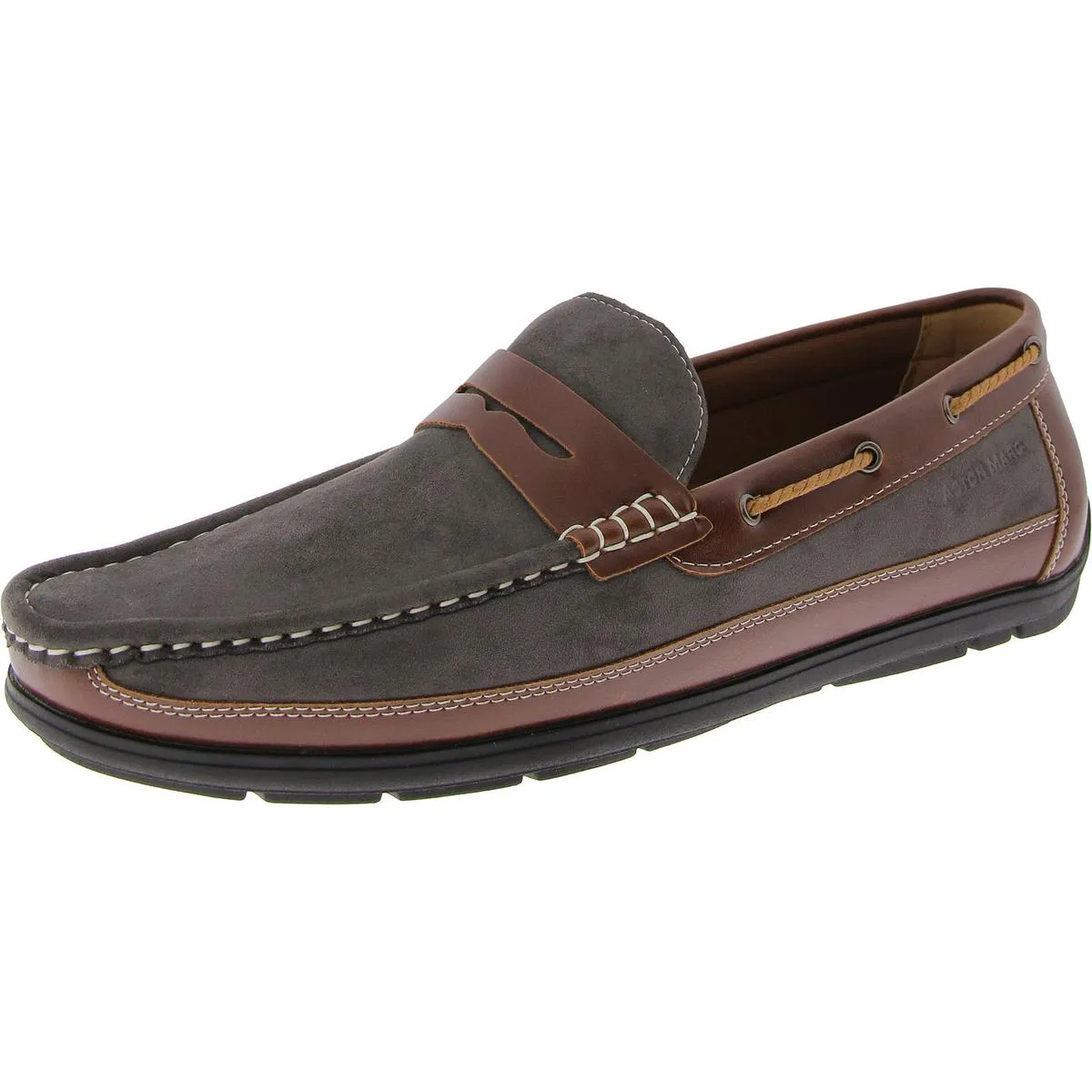 Aston Marc Mens Faux Leather Flat Loafers
