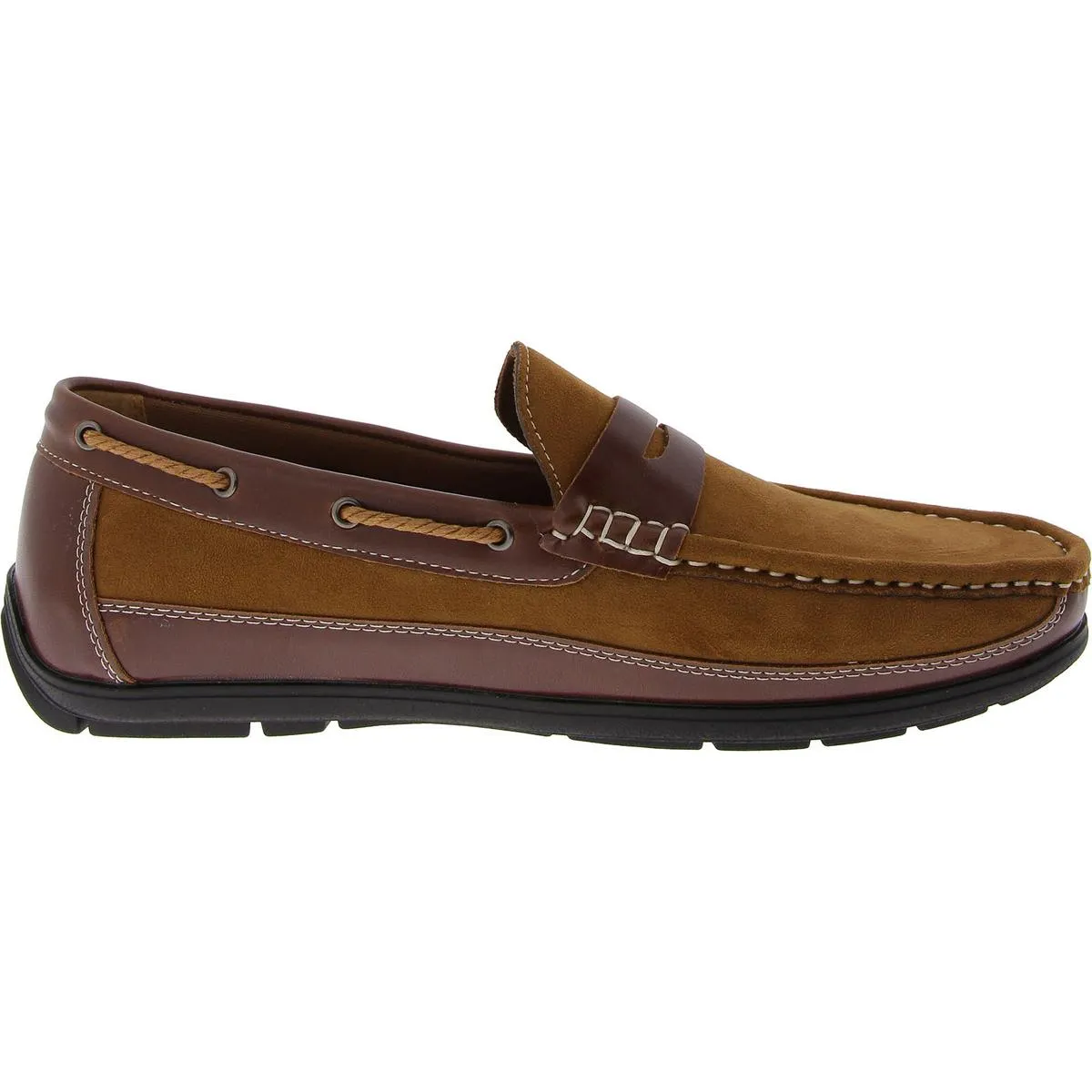 Aston Marc Mens Faux Leather Flat Loafers
