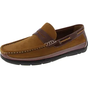 Aston Marc Mens Faux Leather Flat Loafers