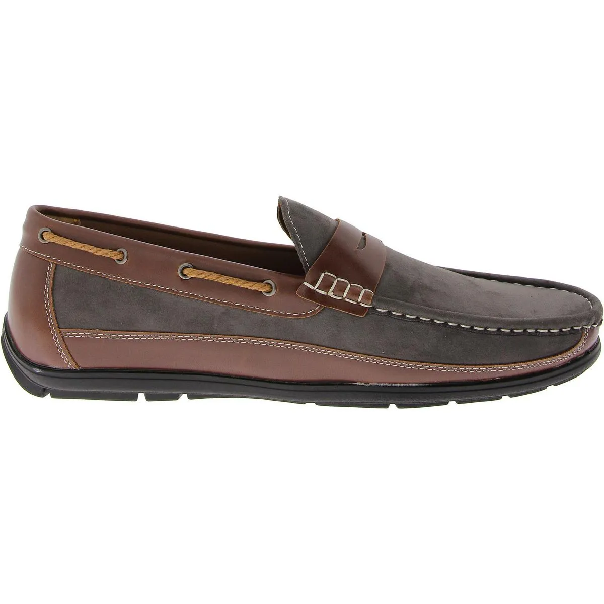 Aston Marc Mens Faux Leather Flat Loafers