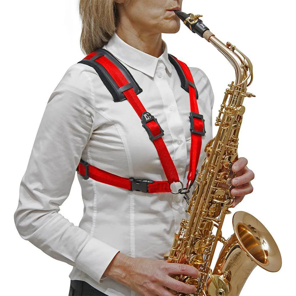 BG A T and B Sax Comfort Harness Women XL ~ Red ~ Metal Hook