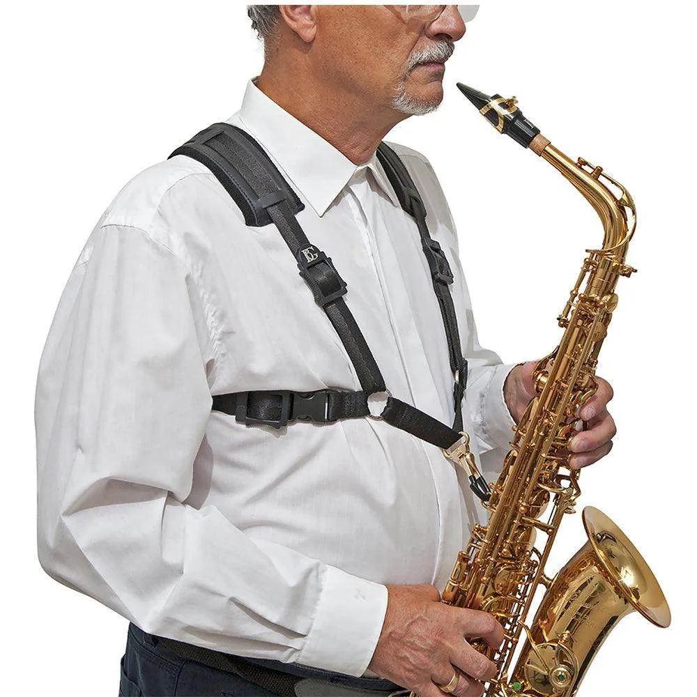 BG Alto and Tenor Saxophone Comfort Harness XL Men Coated Metal Hook
