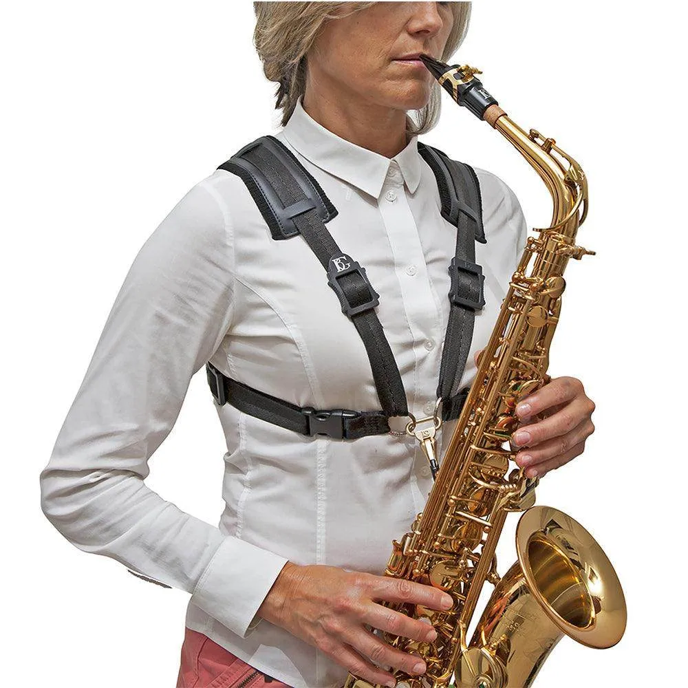 BG Alto and Tenor Saxophone Comfort Harness XL Men Coated Metal Hook