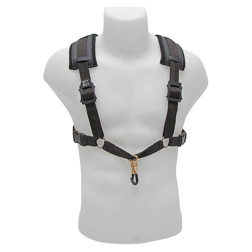 BG Alto and Tenor Saxophone Comfort Harness XL Men Coated Metal Hook