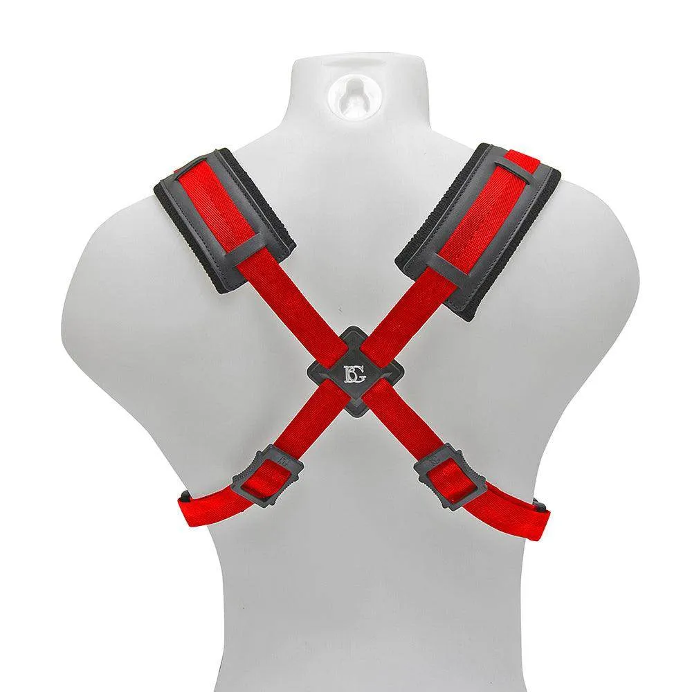 BG Alto, Tenor & Baritone Sax Womens Comfort Harness ~ Red ~ Metal Hook