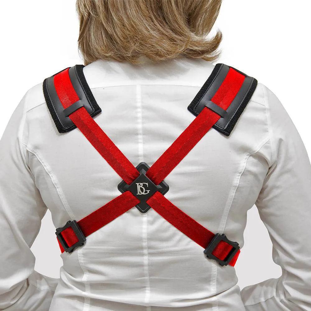 BG Alto, Tenor & Baritone Sax Womens Comfort Harness ~ Red ~ Metal Hook