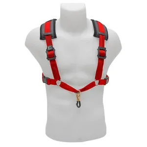 BG Alto, Tenor & Baritone Sax XL Comfort Harness ~ Red ~ Metal Coated Hook