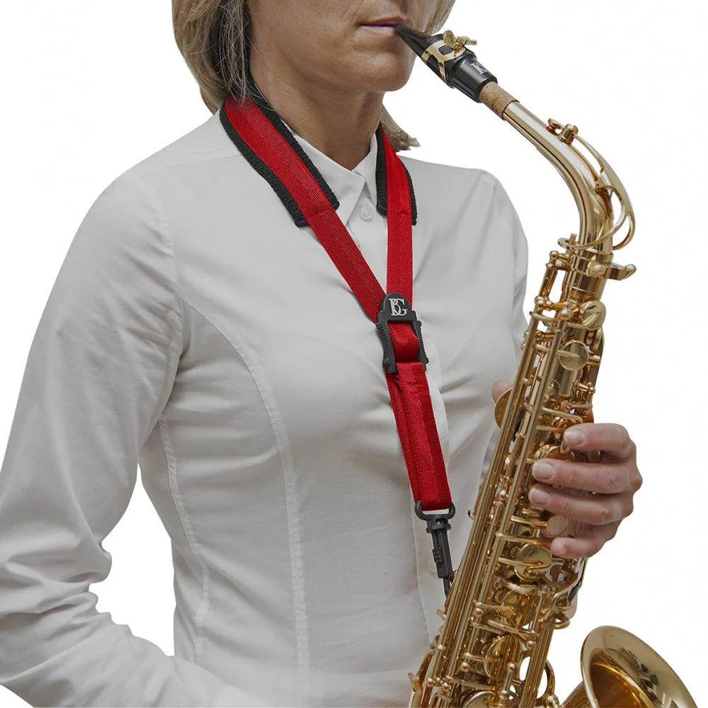 BG Alto/Tenor Strap ~ Snap Hook ~ Red
