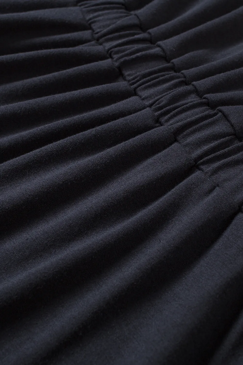 Black Buttons Sleeveless High Waist Mini Dress