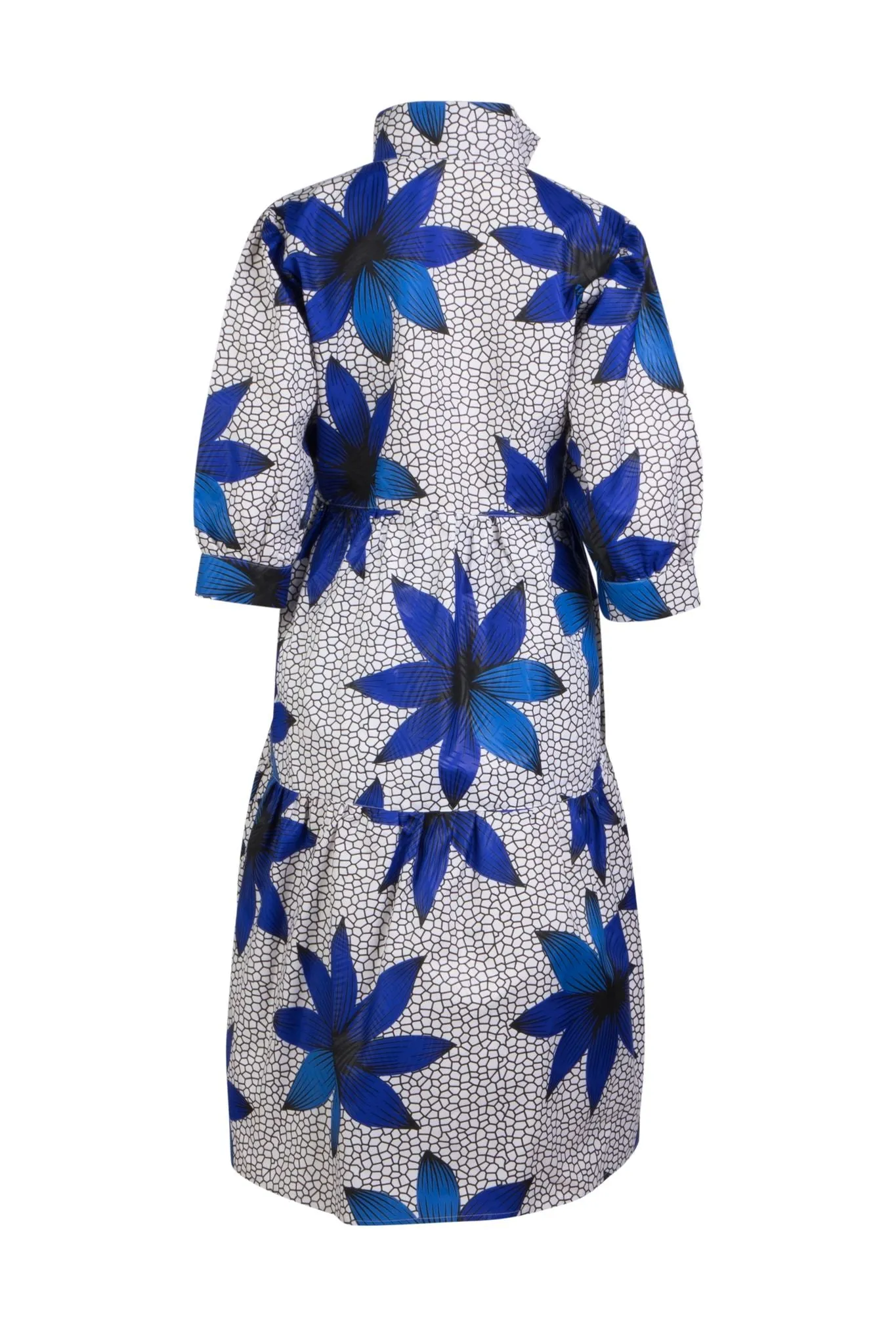 BLUE & WHITE HIGH LOW DRESS