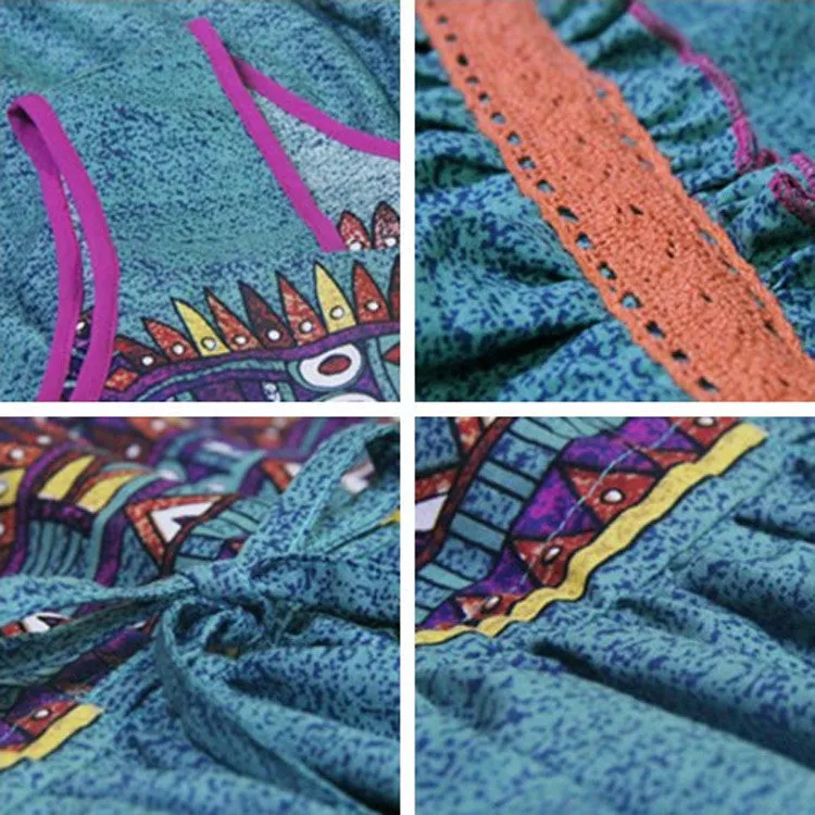 Boho Blues Maxi Sundress