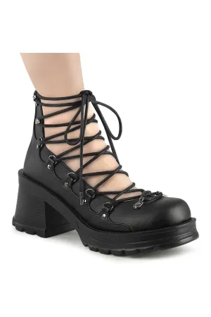BRATTY-32 Ankle Boot | Black Faux Leather