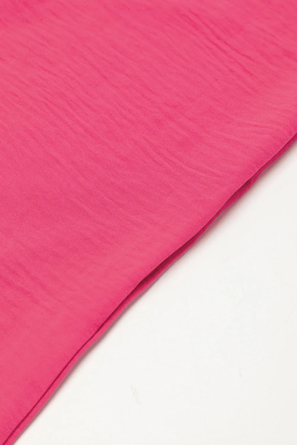 Bright Pink Half Button Collared Loose Romper