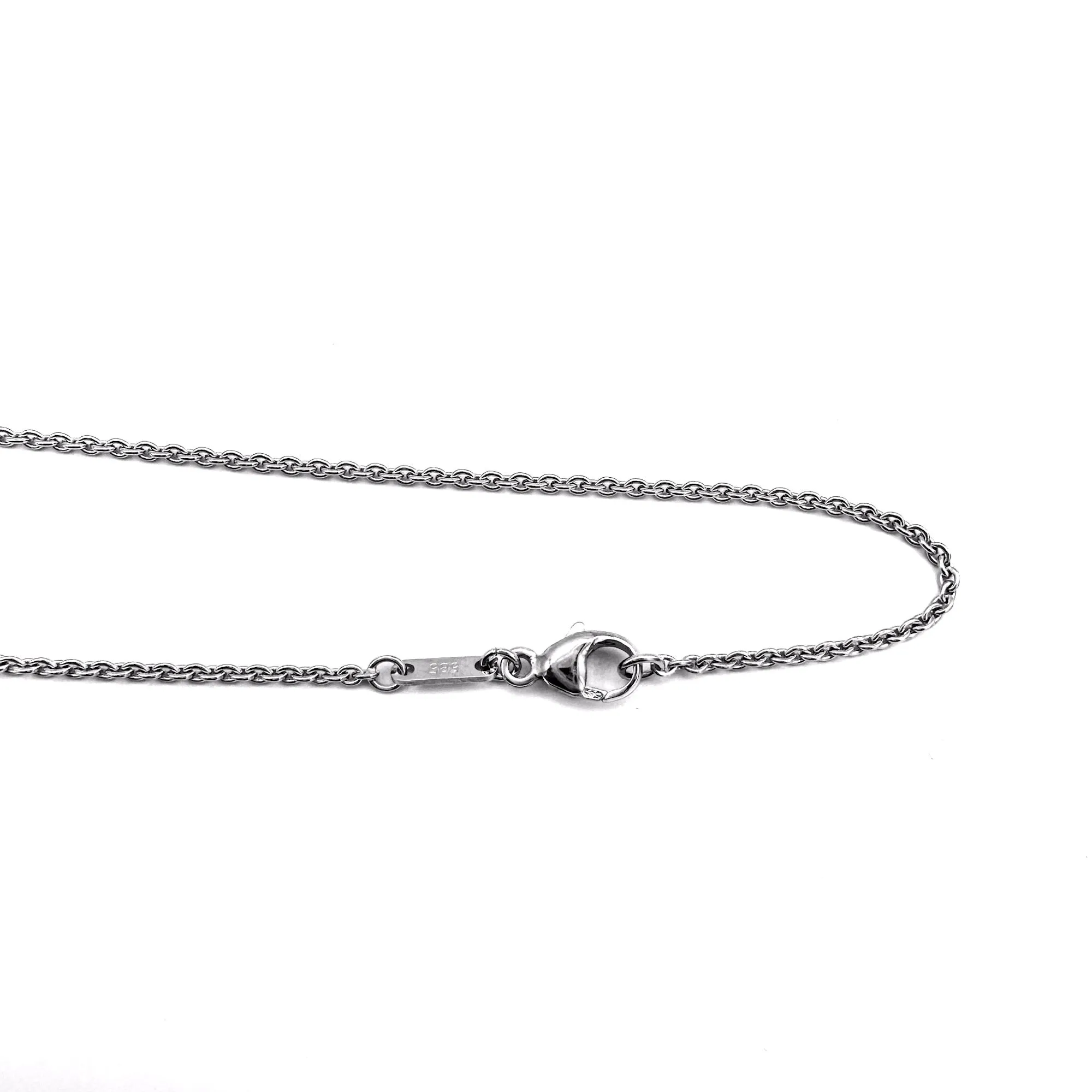 Cable Chain Necklace, 14k White Gold 1.5mm