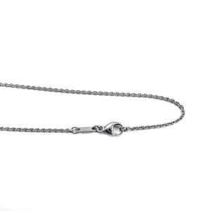 Cable Chain Necklace, 14k White Gold 1.5mm