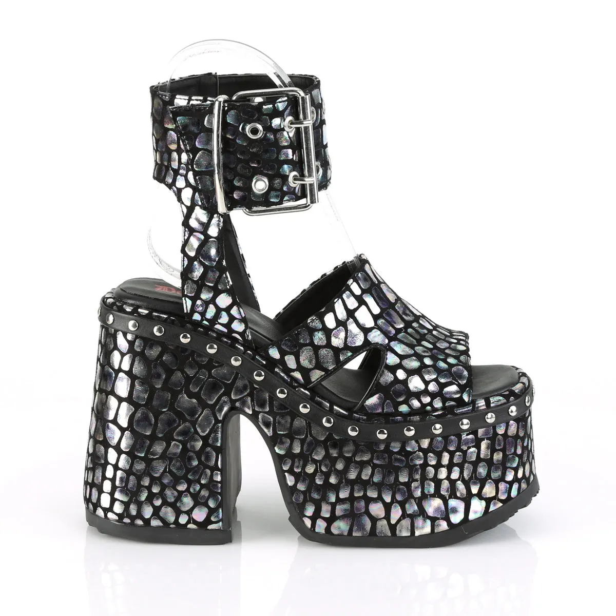CAMEL-102  Black Nubuck-Silver Holo Prints