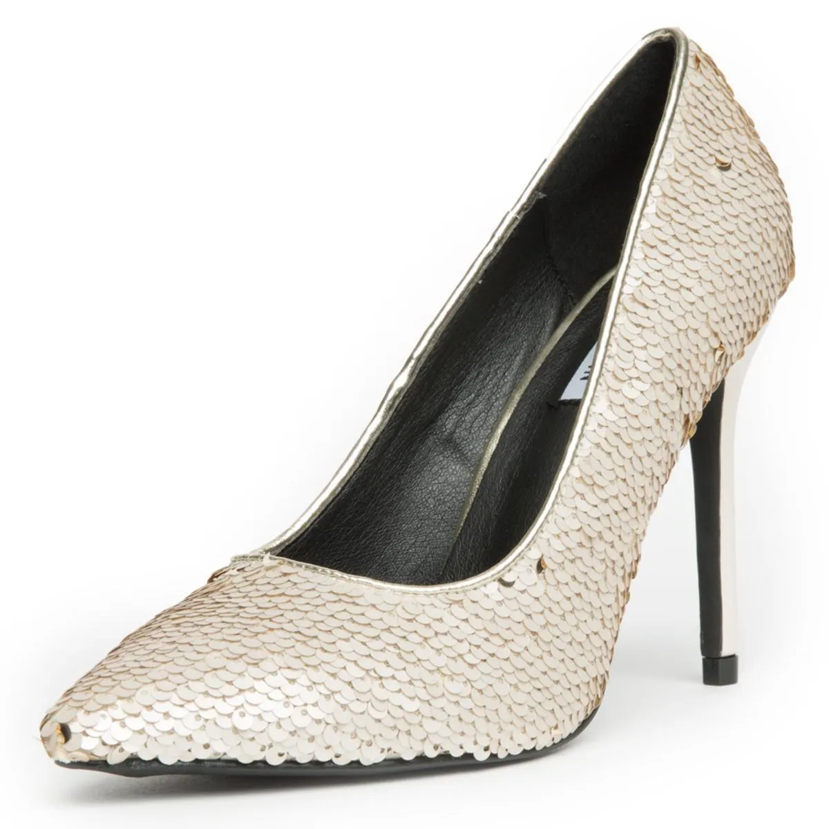 Cape Robbin Kitana-45 Champagne Sequence High Heel Champagne