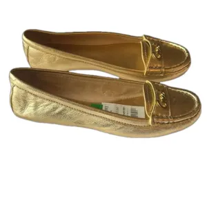 Coach Olson Metallic Shoes Gold Big Kids Size 5 1/2