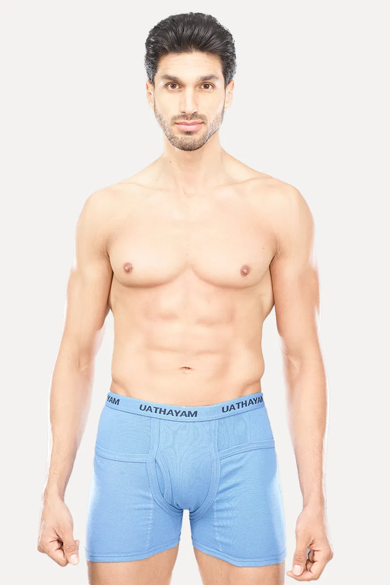 Comfort Rib - Assorder Colors With Outer Elastic Trunks Combo For Men (Pack Of 2) | Uathayam