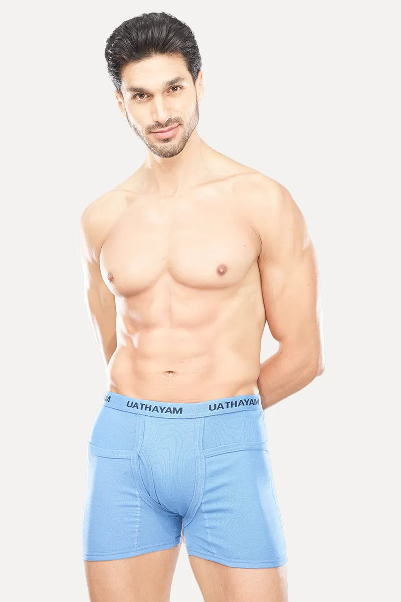 Comfort Rib - Assorder Colors With Outer Elastic Trunks Combo For Men (Pack Of 2) | Uathayam