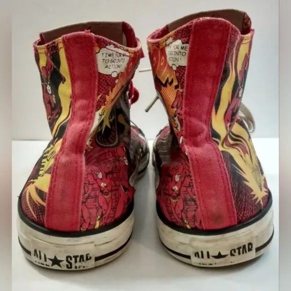 Converse Mens 9 Womens 11 FLASH AllStar Chuck Taylor DC Comics Shoes