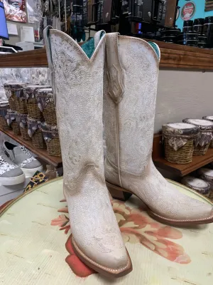 Corral Western Boots Women's Luminescent Embroidery Leather White