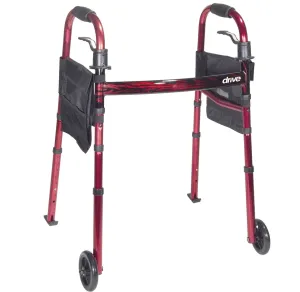 Deluxe Folding Travel Walker with 5" Wheels